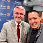 Kentucky Commissioner of Education Dr. Robbie Fletcher with Di Tran, Founder and Chancellor of Di Tran University and Louisville Beauty Academy, at the Rotary Club of Louisville on July 30, 2026.