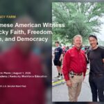 Di Tran with U.S. Senator Rand Paul at the St. Jerome Fancy Farm Picnic in Kentucky on August 1, 2026.