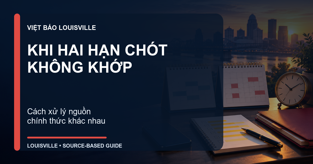 Khi Hai Hạn Chót Chính Thức Không Khớp: Cách Gia Đình Xử Lý Mà Không Đoán